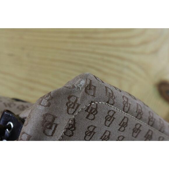 Dooney Bourke Bag Tassel Signature Monogram Brown Tote Vintage Zipper USA - Picture 9 of 14